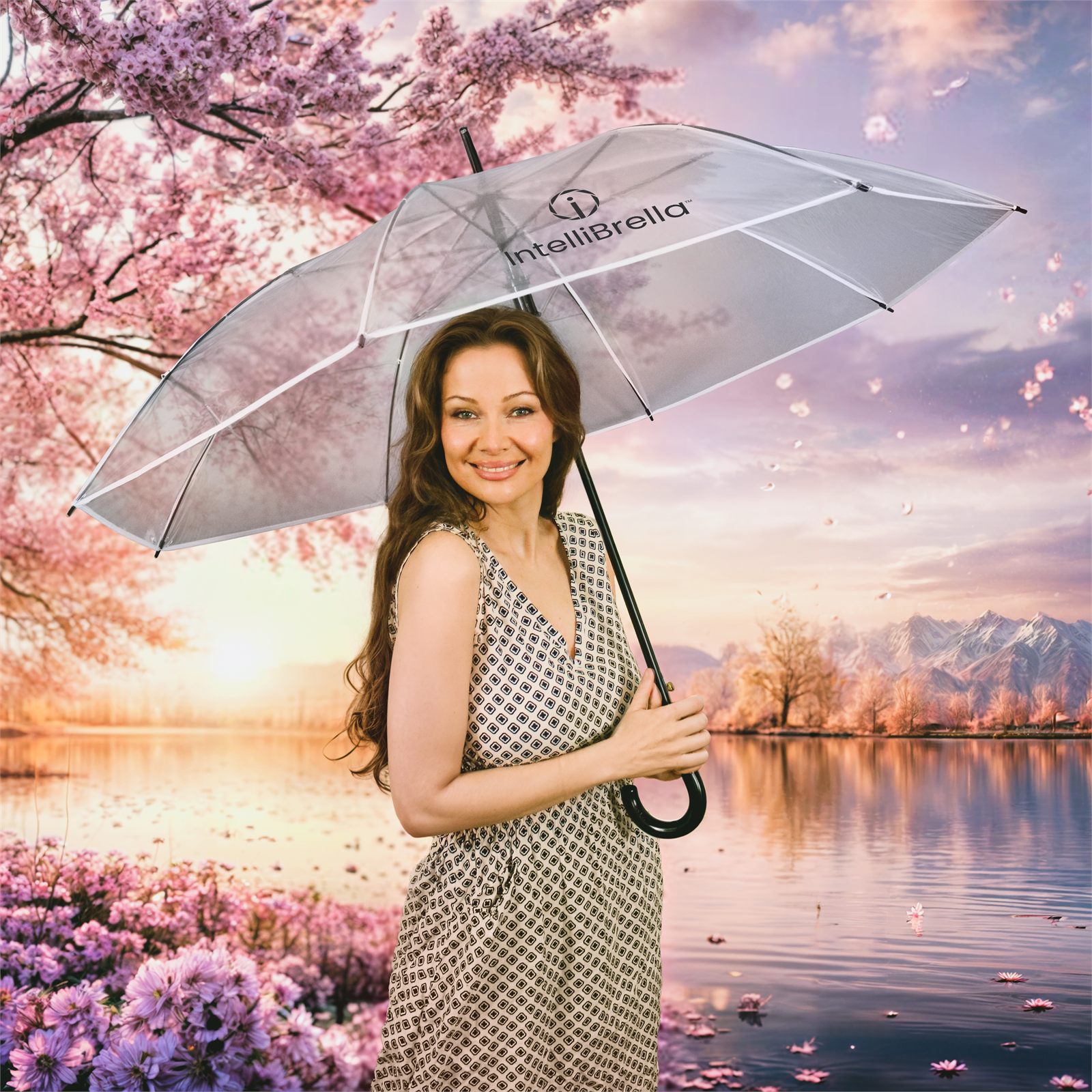 IntelliBrella&trade; carried on an ordinary day out